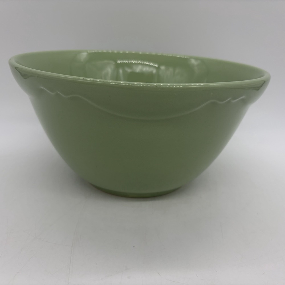 Gail Pittman Sage Green Stoneware Hospitality Mixing Serving Bowl 9.25" x 4.75"
